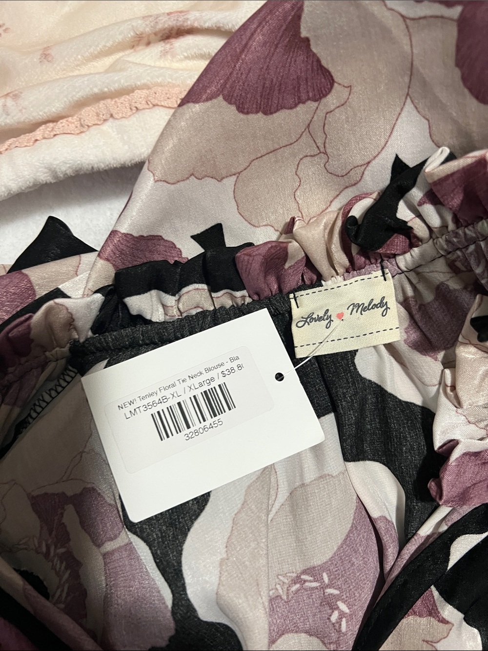 NWT Lovely Melody Floral Blouse Shirt Top Long Sleeve